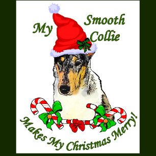 Cartão De Festividades Suave presentes de Natal Collie