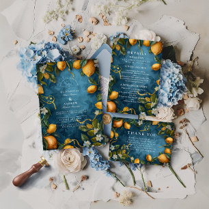 Convite Casamento Mediterrâneo Lemon Bliss