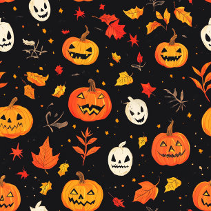 Bolsa Tote Diversão do Halloween Pumpkin e deixa Impressão