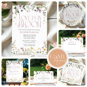 Prato De Papel O amor está no Bloom   Chá de panela Floral de Aqu