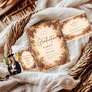 Anúncio Festa de Formatura com Tema Vinícola Vintage