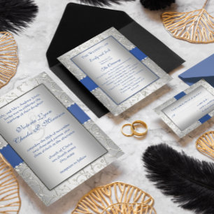 Convites para Casamento de Nave de Prata de Plum E