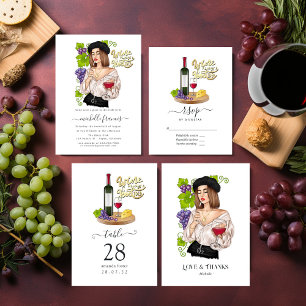 Convite Chá de panela de Provando de vinho da Garota Franc