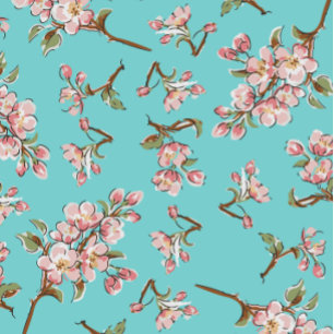 Convite Cherry Blossom Teal Retro Vintage Chá de fraldas