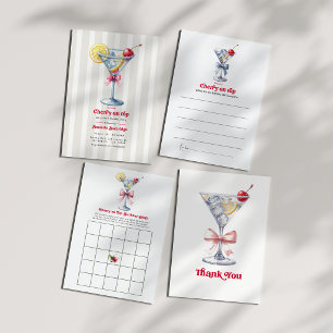 Convite Ela é o Bingo de Aniversário do Martini Cereja no 