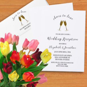 Convite Saúde Para Amar Recepção de casamento De Óculos De