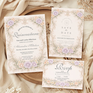 Reserve A Data Lavanda Rubor Barroco Quinceañera