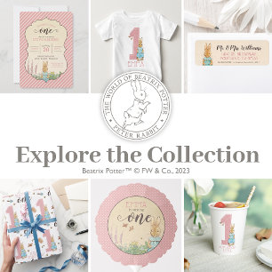 Convite Peter Rabbit   Primeiro aniversário da menina