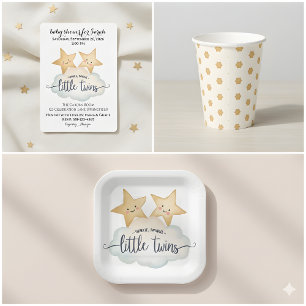 Convite Chá de fraldas Twinkle, Twinkle Little Twins