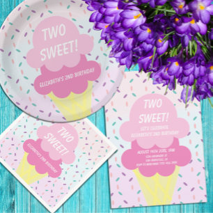 Convite segundo aniversário sorvete