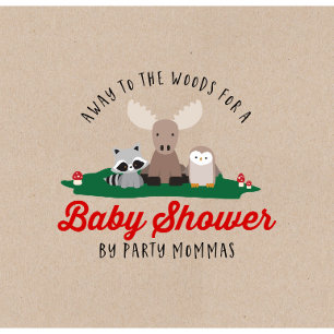 Convite Chá de fraldas de Woodland Lumberjack Girl