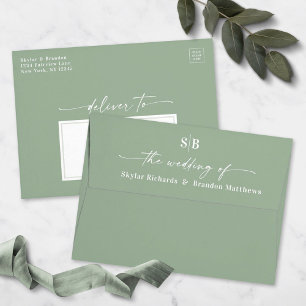 Elegante Monograma Dusty Mauve & Ivory Wedding