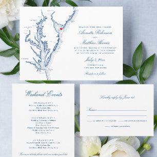 Casamento QR do Marinho Elegante de Cape May New J
