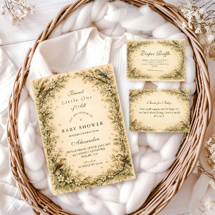 Convite Chá de Bebê do Livro de Histórias dos Pássaros da 