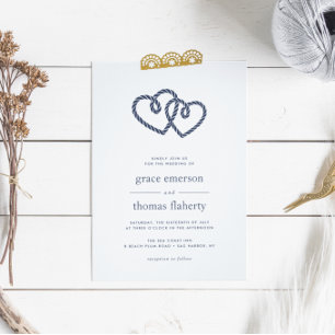 Convite para Casamento de Corações Corações Cortad