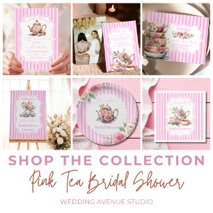 Cartão De Informações Receita de Chá de panela de chá flexível rosa