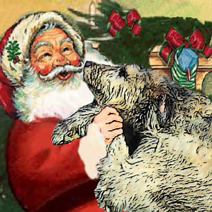 Cartão De Festividades Presentes de Natal do Wolfhound Irlandês