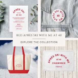 Bolsa Tote Après Ski Comigo Red Ski Crest