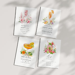 Convite de Jantar de Ensaios Floral Bellini de Pês