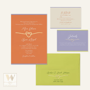 Poster Casamento Moderno Bem-vindo Roxo Verde