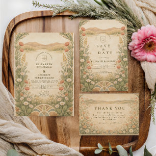 Convite Casamento Botânico no Deserto Boho