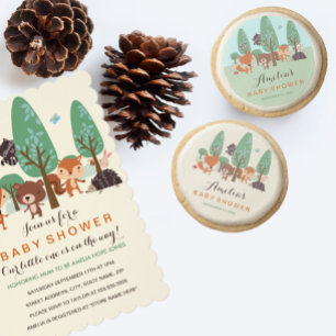 Convite para Chás de fraldas de Pequenos Amigos de