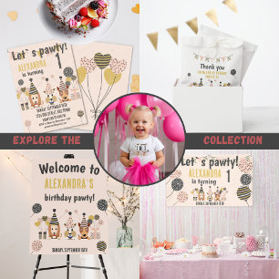 Convite Vamos ser doidos! Cães com balões Aniversário