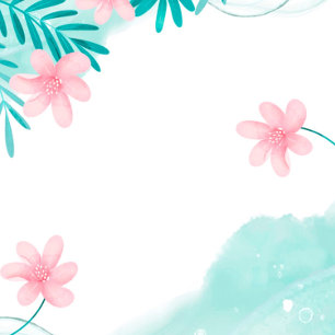 Convite Bebê Floral Rosa-Teal Em Chá de fraldas De Sangue