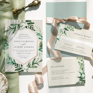 Cartão RSVP Estufa   Escolha de Refeições Botânicas Por Aquare