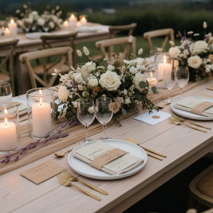 Cartão De Informações Casamento Burly Wood Sand Detalhes Ordem Do Dia