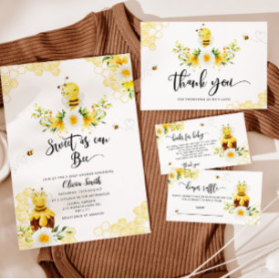 Doce como pode ser o convite de chá de fraldas