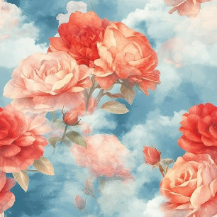 Cartão Postal Clássicos - Rosas Vermelhas e Rosas Angélicas em n