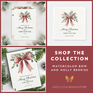 Ornamento De Cerâmica Watercolor Baby Name Red Rustic