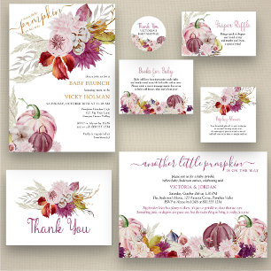 Adesivo Redondo Pequeno Chá de fraldas De Abóbora Obrigado