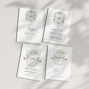 Cartão De Informações Detalhes do Convidado do Casamento Lakeside