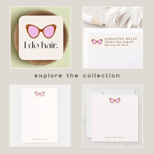 Cartão De Agradecimento Óculos Retrorofóricos Cor-de-Rosa Personalizados O