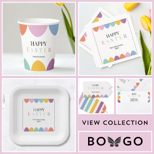 Convite Páscoa Simples De Caça De Ovo Colorida Moderna