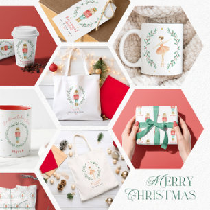 Ímã Noz-cracker aquarela botânica 1 fotografia Natal