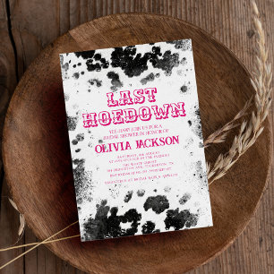 Convite Festa de solteira de Impressão de Vaca Chic Ociden