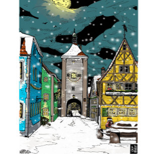 Ímã Rothenburg ob der Tauber Alemanha no Natal