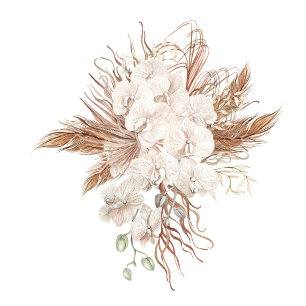 Boho Blush Orquídeas Rosa Convite para Casamento