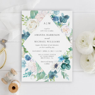 Convite Ainda Fazemos Vow Renewage Vintage Sage Floral Ver