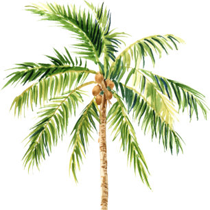 Coloração aquosa da palmeira da selva tropical