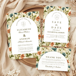 Cartão RSVP Casamento no Jardim com Arco Botânico Suave