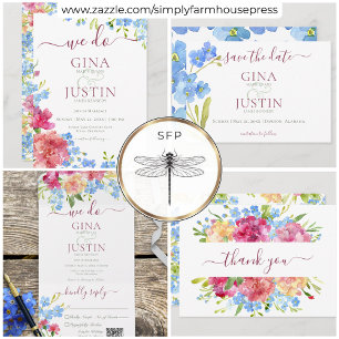 Cartão De Agradecimento Carnações e Esqueça o Casamento de Nots