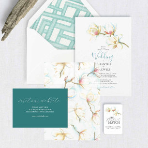 Convites De Casamento Em Uma Floral Única De Orçam