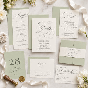 Convite Casamento Verde em Jardim Formal