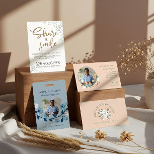 Cartão De Visita Logotipo florescente de árvore dentária dentária