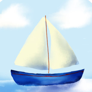 Convite Belo Chá de fraldas de Barcos Azuis