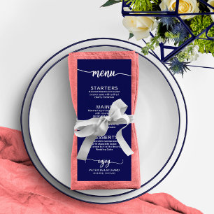 Convite Cronograma do Casamento Azul do marinho da Ordem d